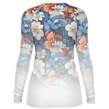 Chokefish™ Long Sleeve Rashguard Floral Woman's Shirt-008-2